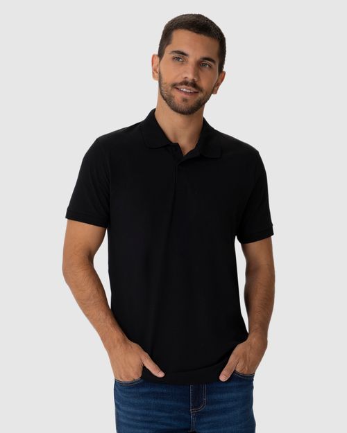 Camisa Polo Básica Masculina Gola Esporte Piquet Stretch