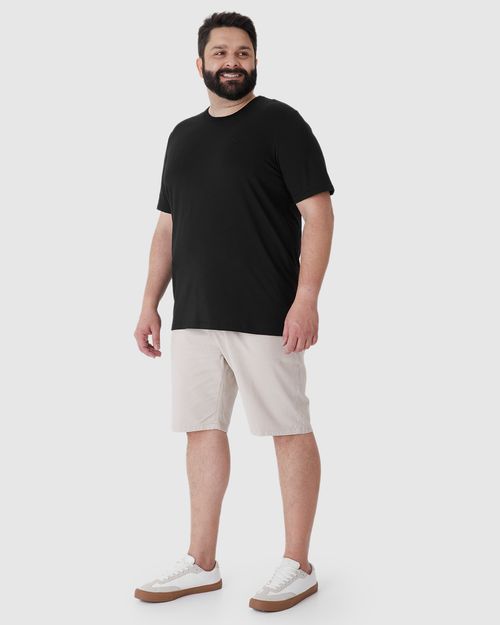 Camiseta Básica Masculina Plus Size Regular Em Algodão