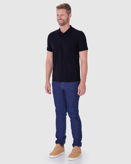 Camisa Polo Básica Masculina Regular Em Algodão