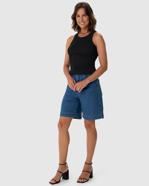 Regata Básica Feminina Decote U Em Ribana