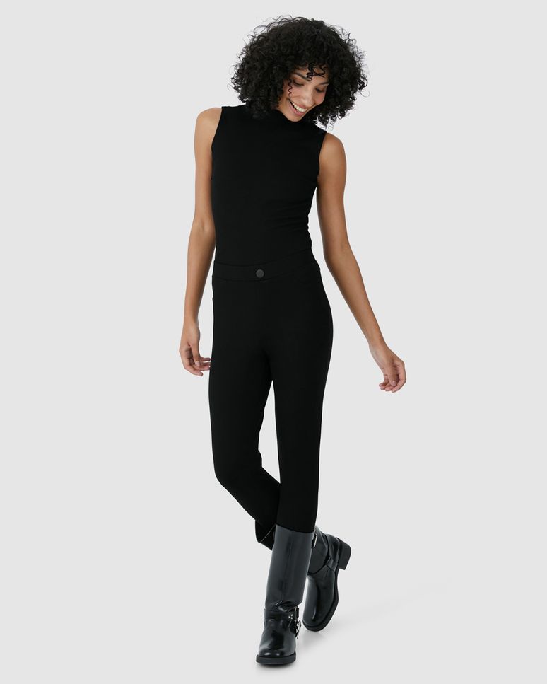 Calça Legging Feminina Montaria Em Malha Interlock