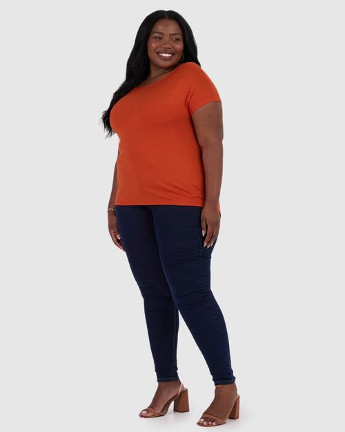 Blusa Básica Feminina Plus Size Manga Japonesa Em Viscose Stretch