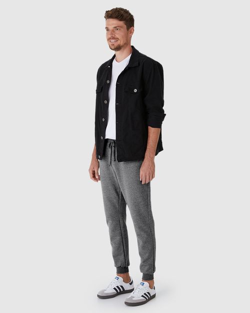 Calça Básica Masculina Jogger Em Moletom Flanelado
