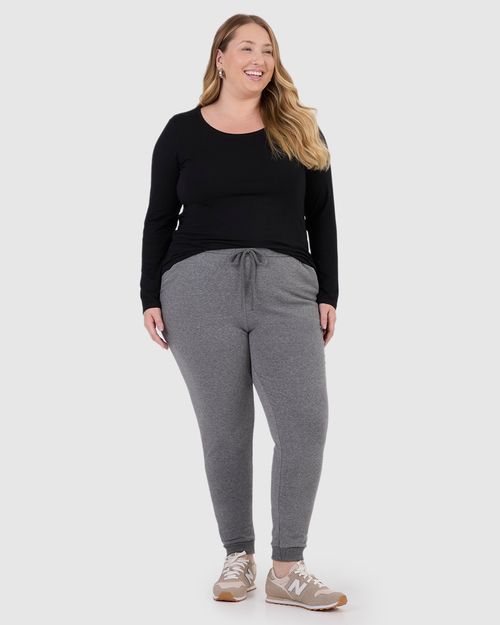 Blusa Básica Feminina Plus Size Decote Redondo Em Viscose Stretch