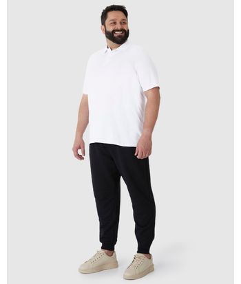 Camisa Polo Básica Masculina Plus Size Em Algodão