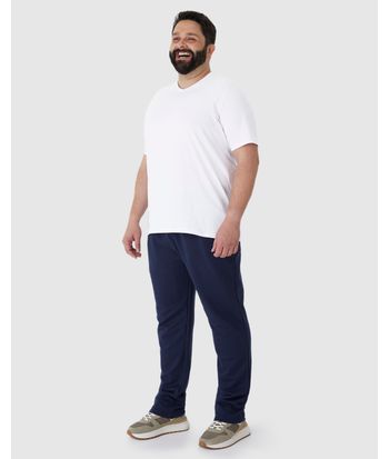 Camiseta Básica Masculina Plus Size Decote V Em Algodão