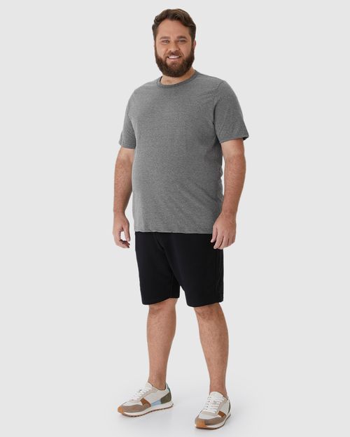 Camiseta Básica Masculina Plus Size Decote Redondo Em Algodão