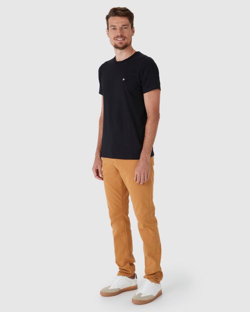 Camiseta Básica Masculina Slim Em Algodão