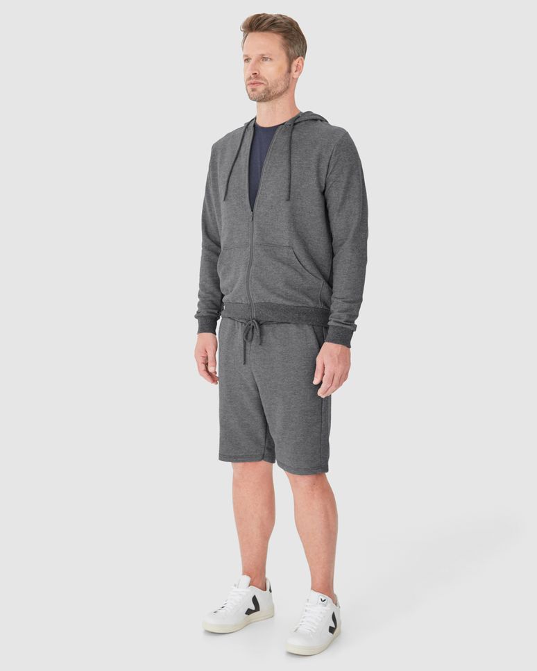 Bermuda Básica Masculina Cintura Média Em Moletom Sem Flanela