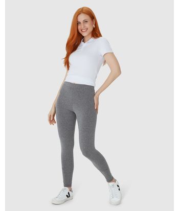Calça Legging Básica Feminina Em Algodão