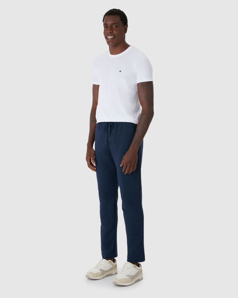 Calça Básica Masculina Em Moletom Sem Flanela