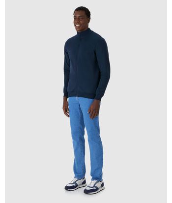 Jaqueta Básica Masculina Gola Alta Em Moletom Flanelado
