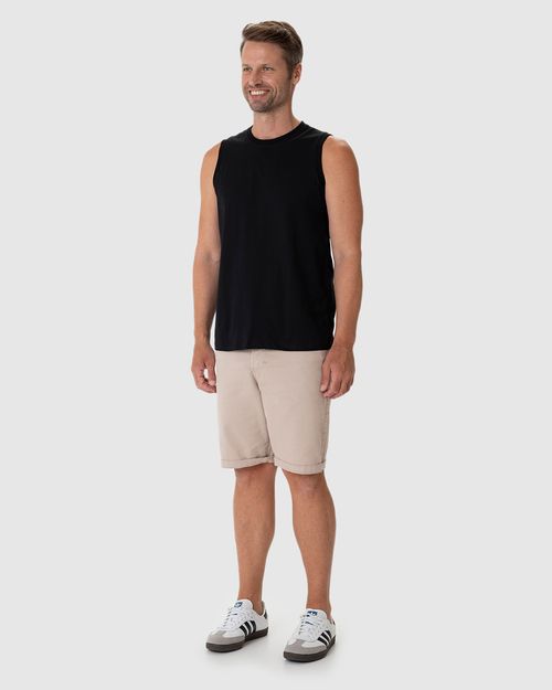 Regata Básica Masculina Cava Ajustada Em Algodão