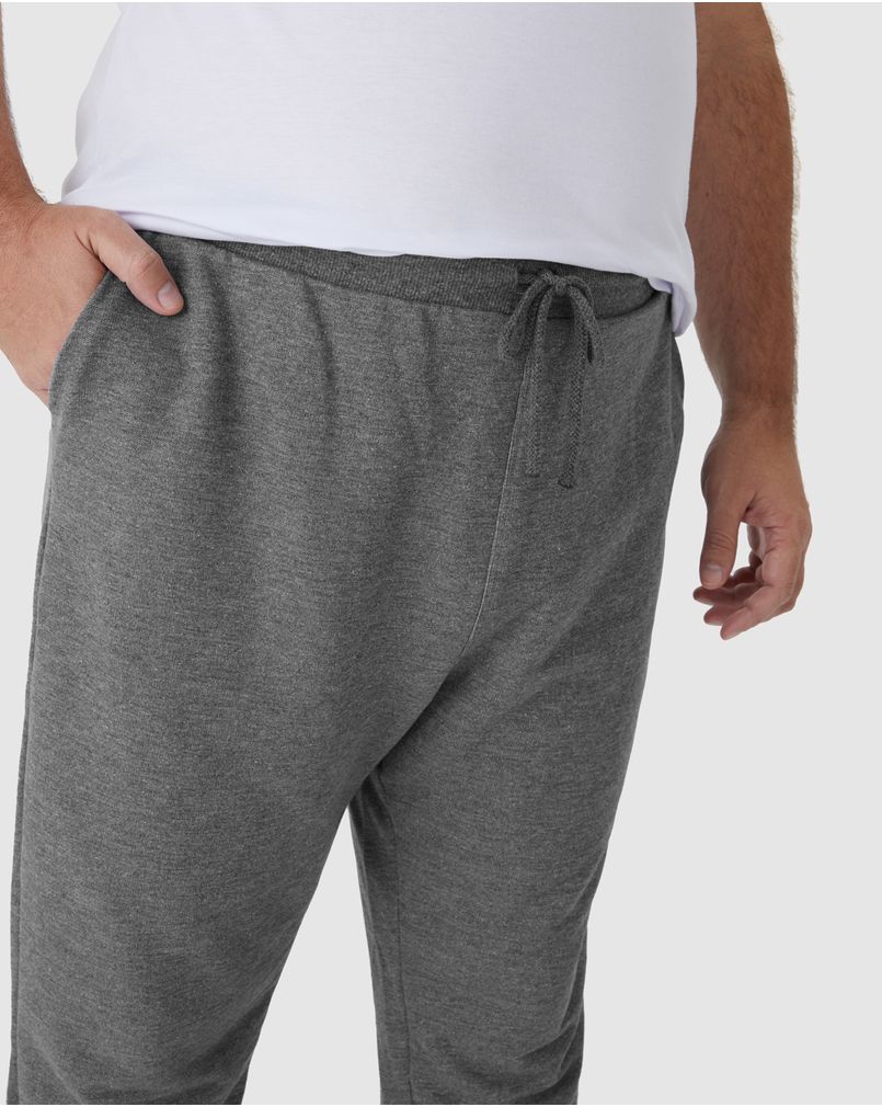 Calça Masculina Plus Size Jogger Moletom Cinza G1 - Malwee