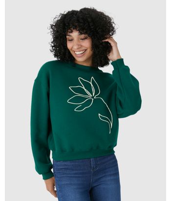 Blusão Amplo Feminino Estampa Puff Em Moletom Comfy Flanelado