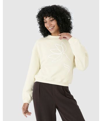 Blusão Amplo Feminino Estampa Puff Em Moletom Comfy Flanelado