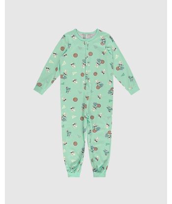 Pijama Macacão Infantil Menino Estampado Em Algodão Malwee Kids