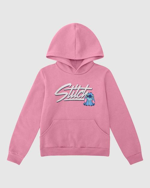 Blusão Infantil Menina Stitch Disney Em Moletom Flanelado Malwee Kids