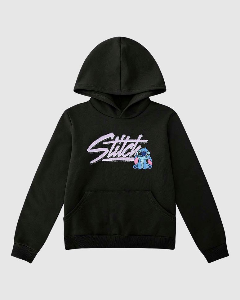 Blusão Infantil Menina Stitch Disney Em Moletom Flanelado Malwee Kids