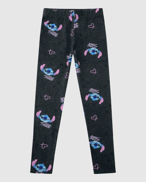 Calça Legging Infantil Estampa Stitch Disney Em Algodão Malwee Kids