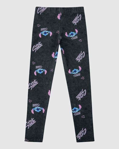 Calça Legging Infantil Estampa Stitch Disney Em Algodão Malwee Kids