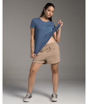 Camiseta Feminina Gola Redonda Tecnológica Modal - BASICAMENTE