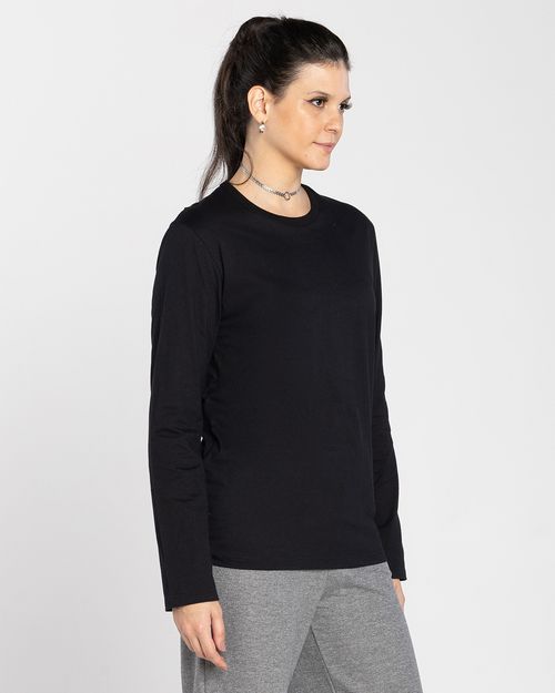 Camiseta Feminina Manga Longa Tecnológica Malha UV - BASICAMENTE