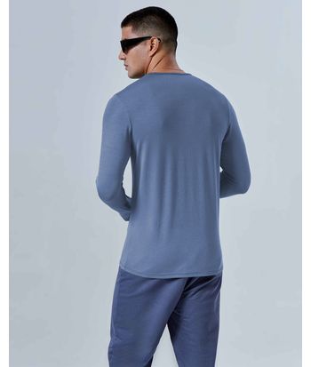 Camiseta Masculina Manga Longa Abertura Para Dedo Tecnológica Modal - BASICAMENTE