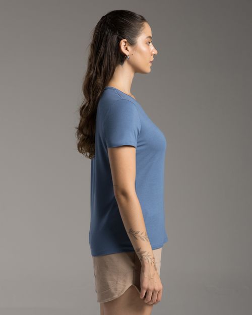 Camiseta Feminina Gola Redonda Tecnológica Modal - BASICAMENTE