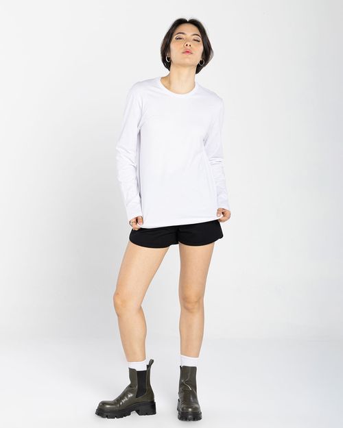 Camiseta Feminina Manga Longa Tecnológica Malha UV - BASICAMENTE