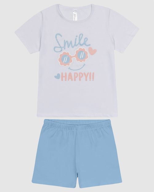 Pijama Infantil Menina Blusa Estampa Frontal Em Algodão Malwee Kids