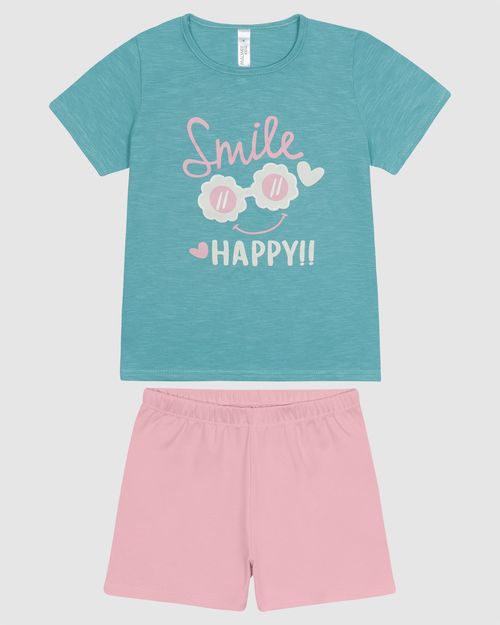 Pijama Infantil Menina Blusa Estampa Frontal Em Algodão Malwee Kids