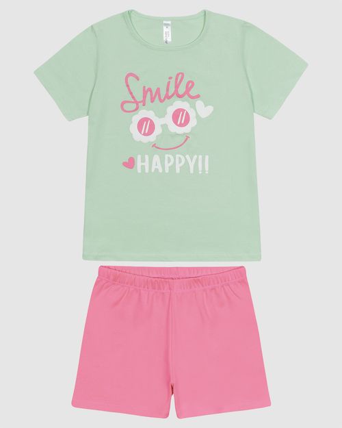 Pijama Infantil Menina Blusa Estampa Frontal Em Algodão Malwee Kids