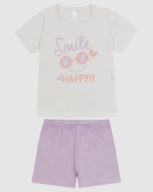 Pijama Infantil Menina Blusa Estampa Frontal Em Algodão Malwee Kids