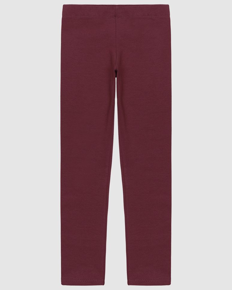 Calça Legging Infantil Cós Elástico Em Algodão Malwee Kids
