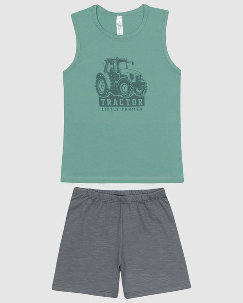 Pijama Infantil Menino Regata Estampa Frontal Em Algodão Malwee Kids