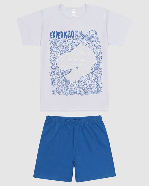 Pijama Infantil Menino Camiseta Manga Curta E Shorts Em Algodão Malwee Kids