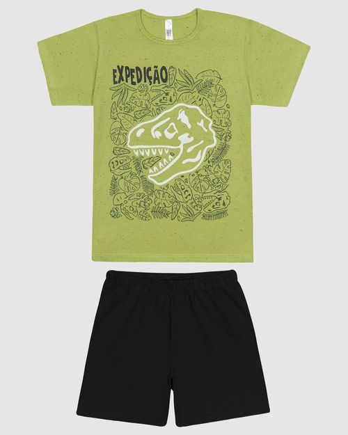 Pijama Infantil Menino Camiseta Manga Curta E Shorts Em Algodão Malwee Kids