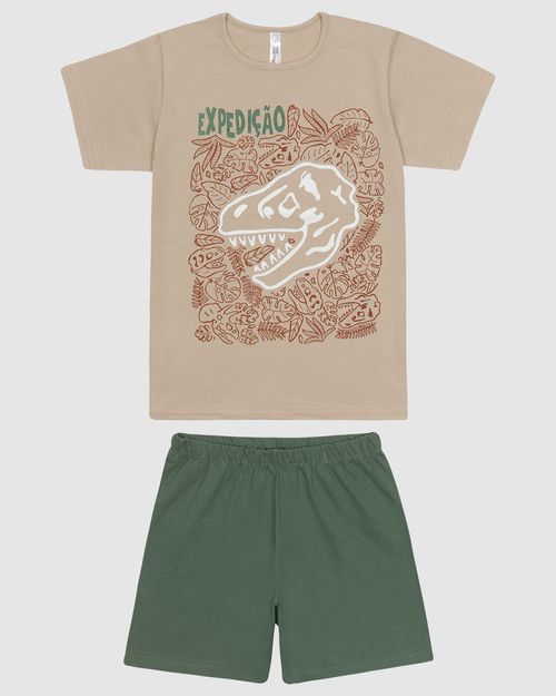 Pijama Infantil Menino Camiseta Manga Curta E Shorts Em Algodão Malwee Kids