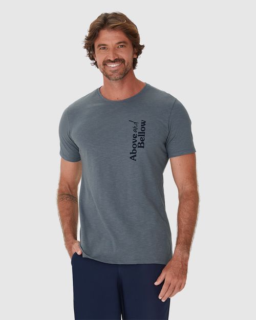 Camiseta Masculina Estampa Frontal Em Malha Algodão