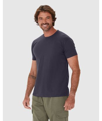 Camiseta Básica Masculina Decote Redondo Manga Curta Em Algodão Pima