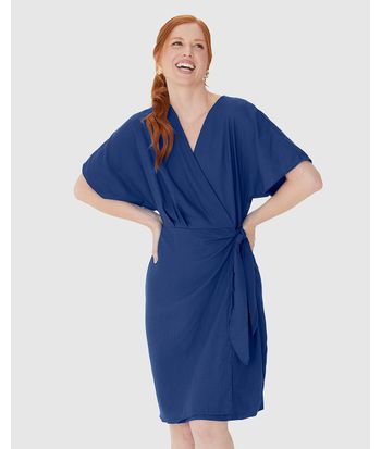 Vestido Feminino Transpassado Decote V Em Viscolinho