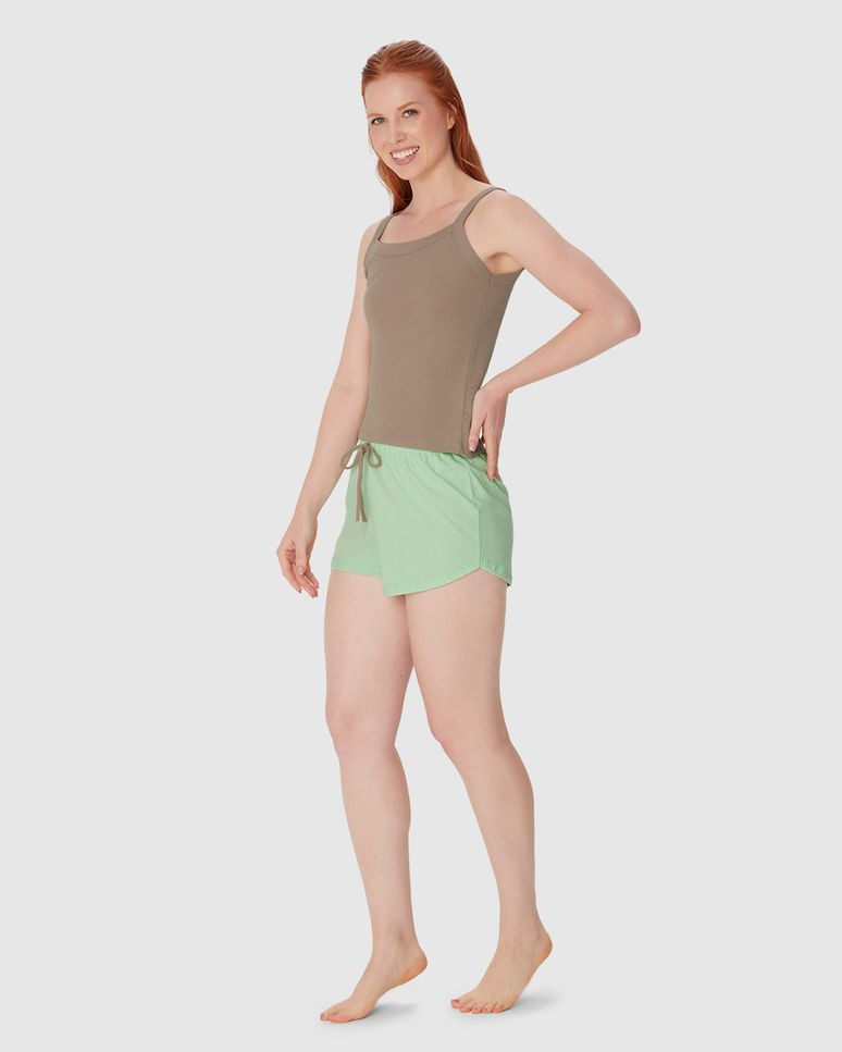 Pijama Feminino Regata Alça Fina E Shorts Em Algodão