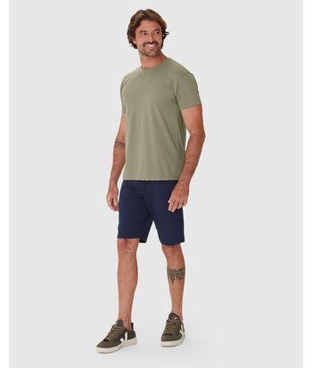 Camiseta Básica Masculina Decote Redondo Manga Curta Em Algodão Pima