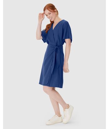 Vestido Feminino Transpassado Decote V Em Viscolinho