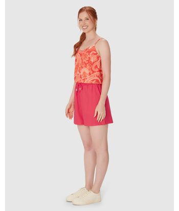 Shorts Clochard Feminino Cordão Frontal Em Viscolinho