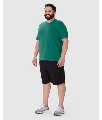 Camiseta Masculina Plus Size Em Malha Algodão Texturizada