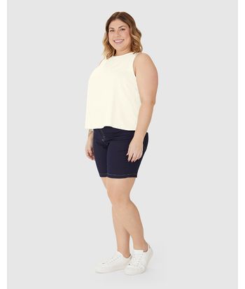 Regata Cropped Feminina Plus Size Em Viscose