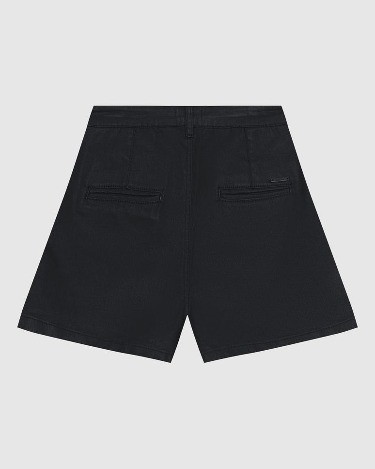 Shorts Feminino Boyfriend Em Jeans Resinado Com Elastano - ENFIM