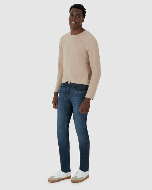 Calça Masculina Skinny Bolso Funcional Em Flex Jeans